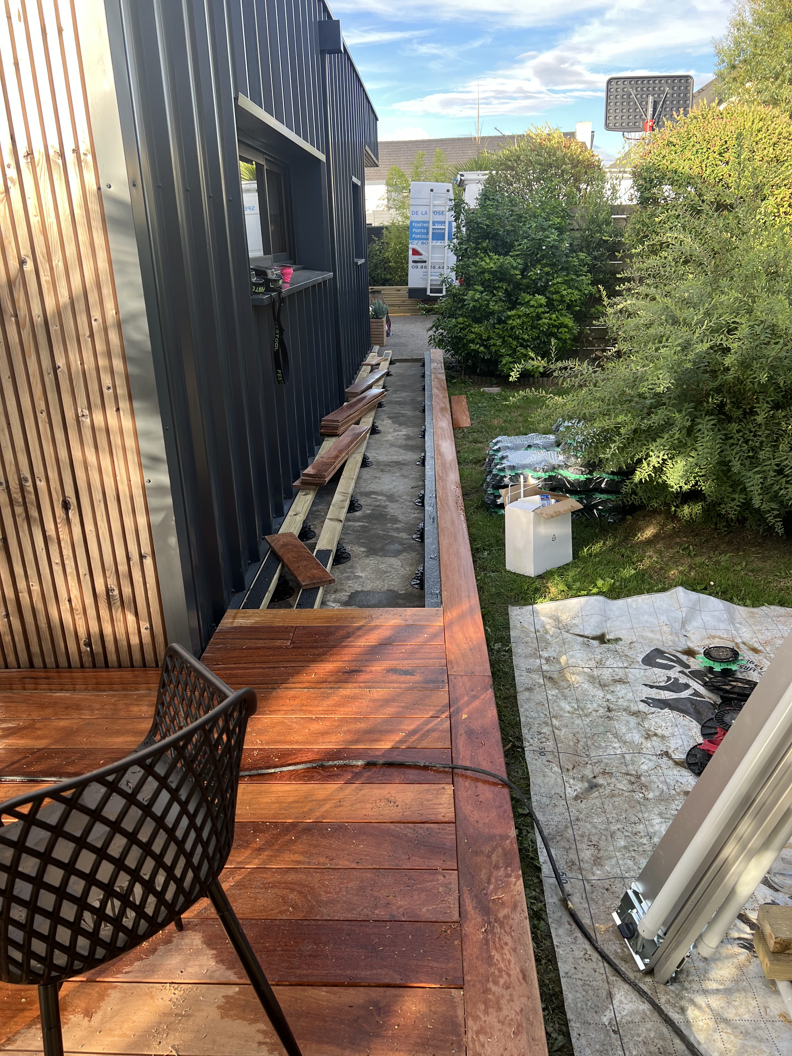 Terrasse en cours de pose