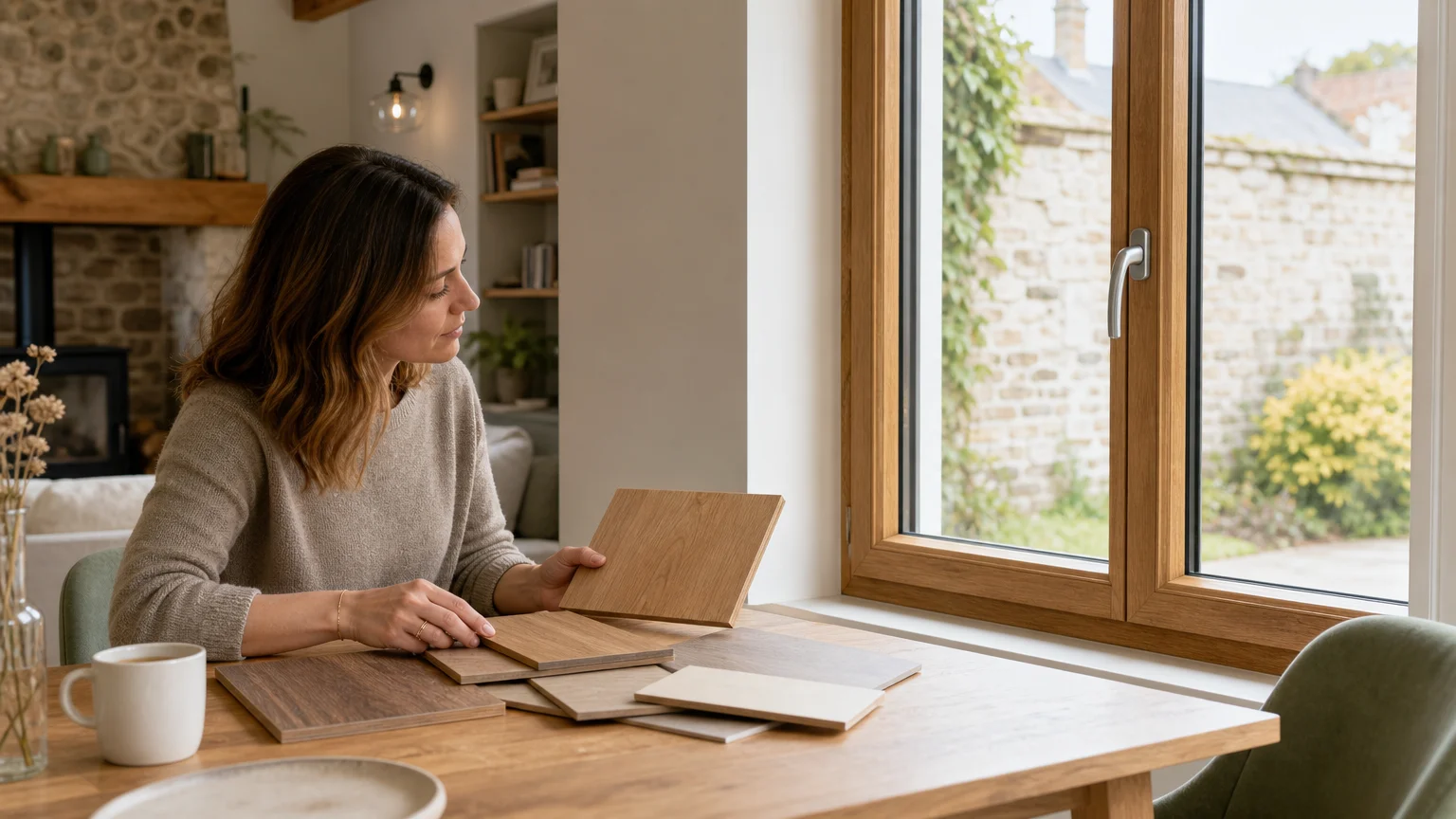 Choix d’une finition chêne doré pour une fenêtre PVC imitation bois dans une maison rénovée