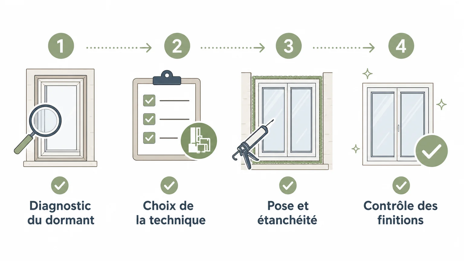 Checklist des étapes pour préparer une dépose totale de fenêtre