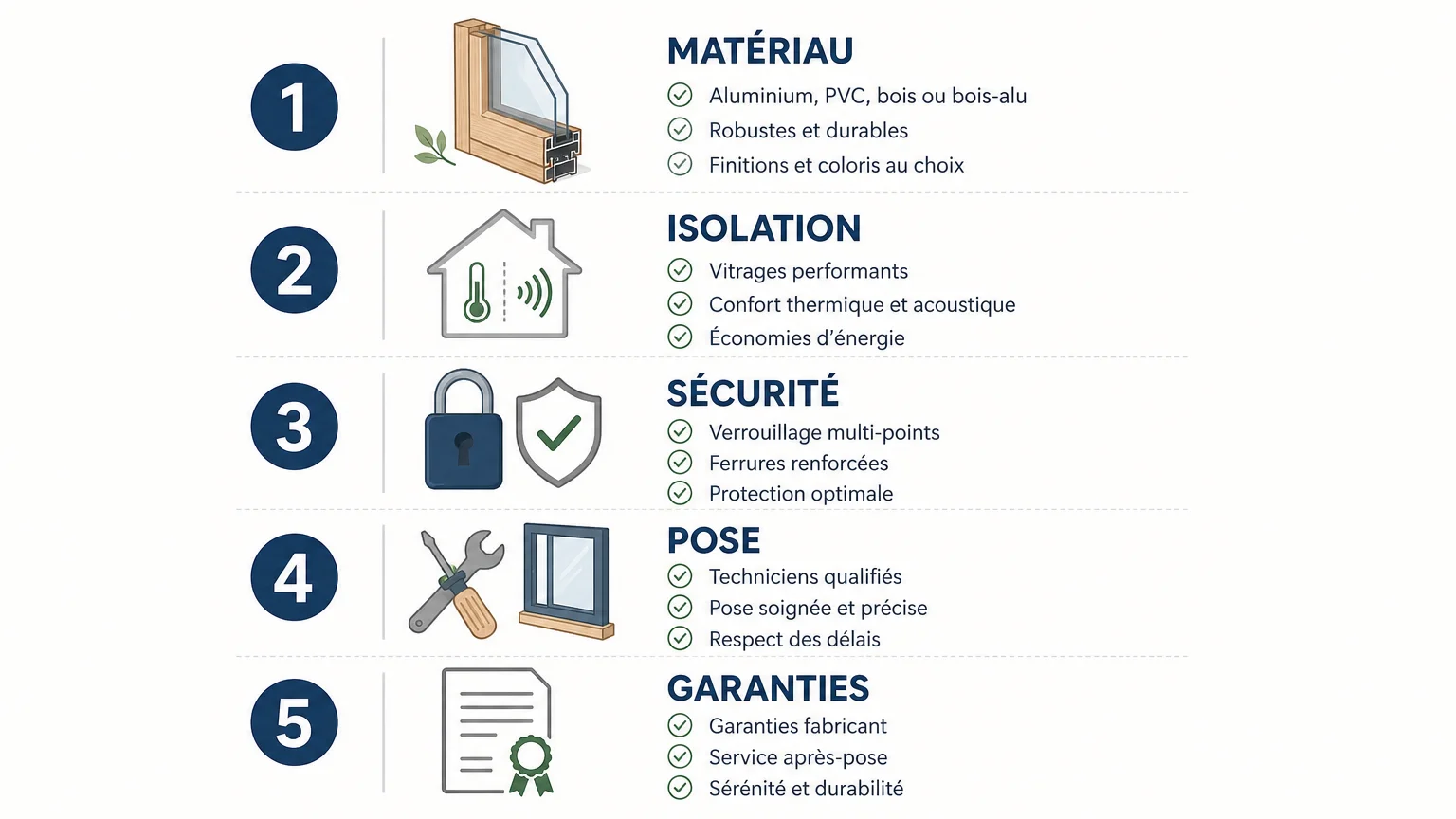 Checklist des critères pour comparer un devis de menuiserie extérieure