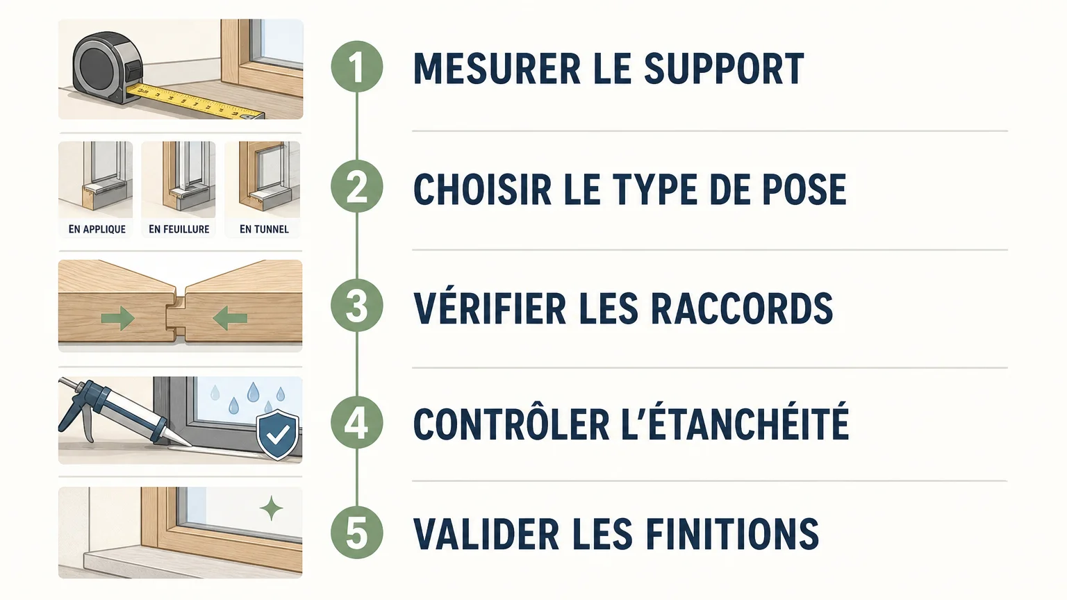 Checklist des contrôles avant la pose d’une menuiserie extérieure