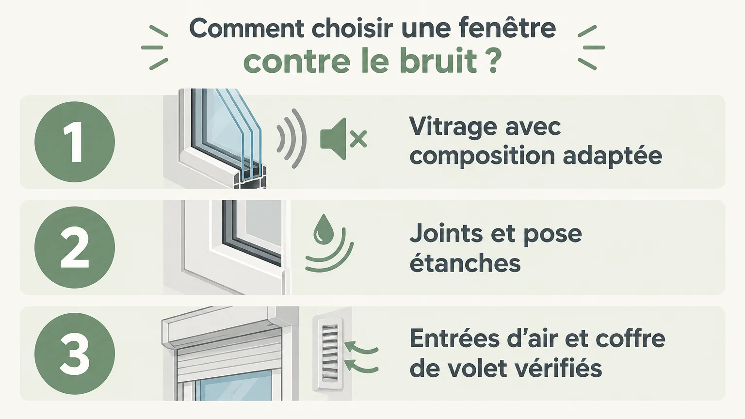 Trois critères à vérifier pour choisir une fenêtre acoustique