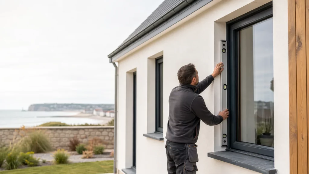 Fenêtres sur mesure installées sur une maison près de Dieppe en 2026